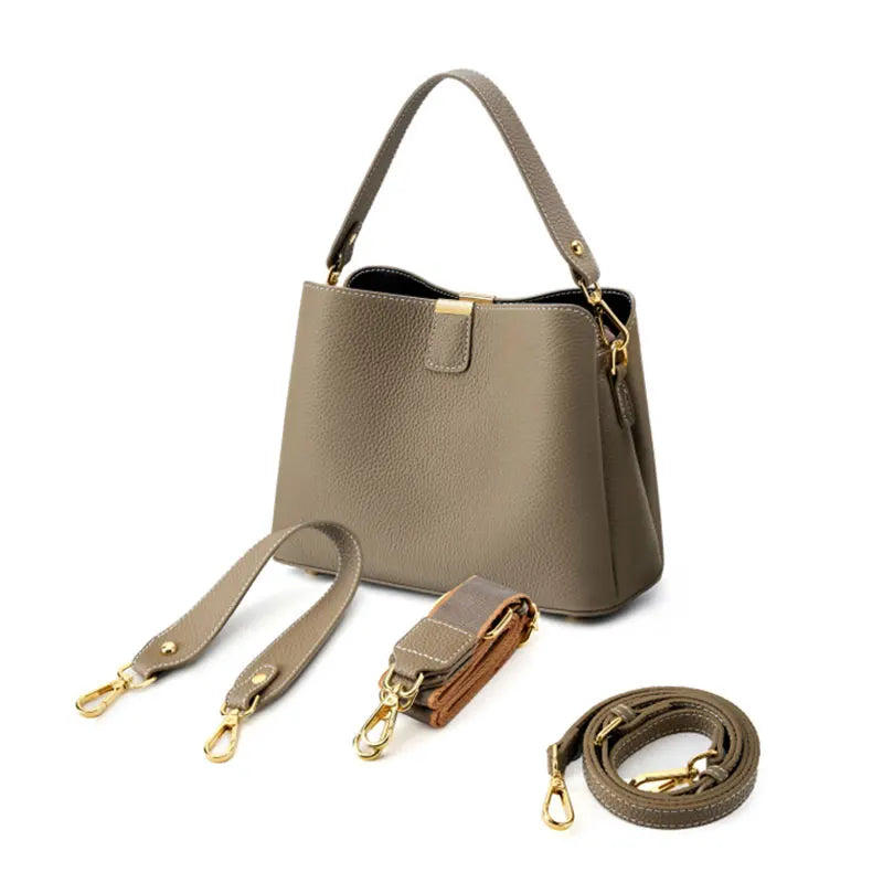Aurora Genuine Leather Large Shoulder Bag