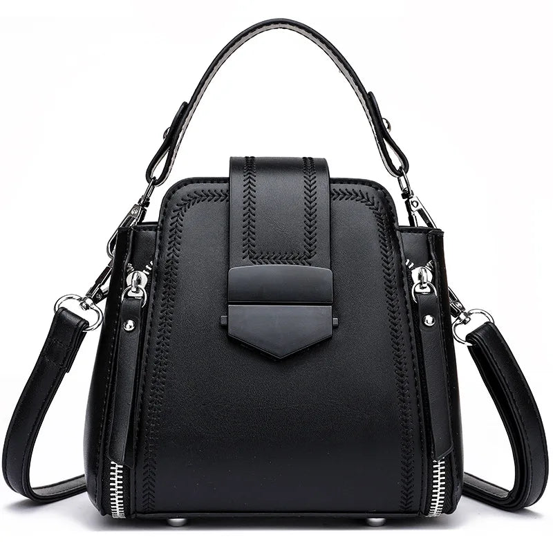 Stella Large Capacity Leather Crossbody Bag