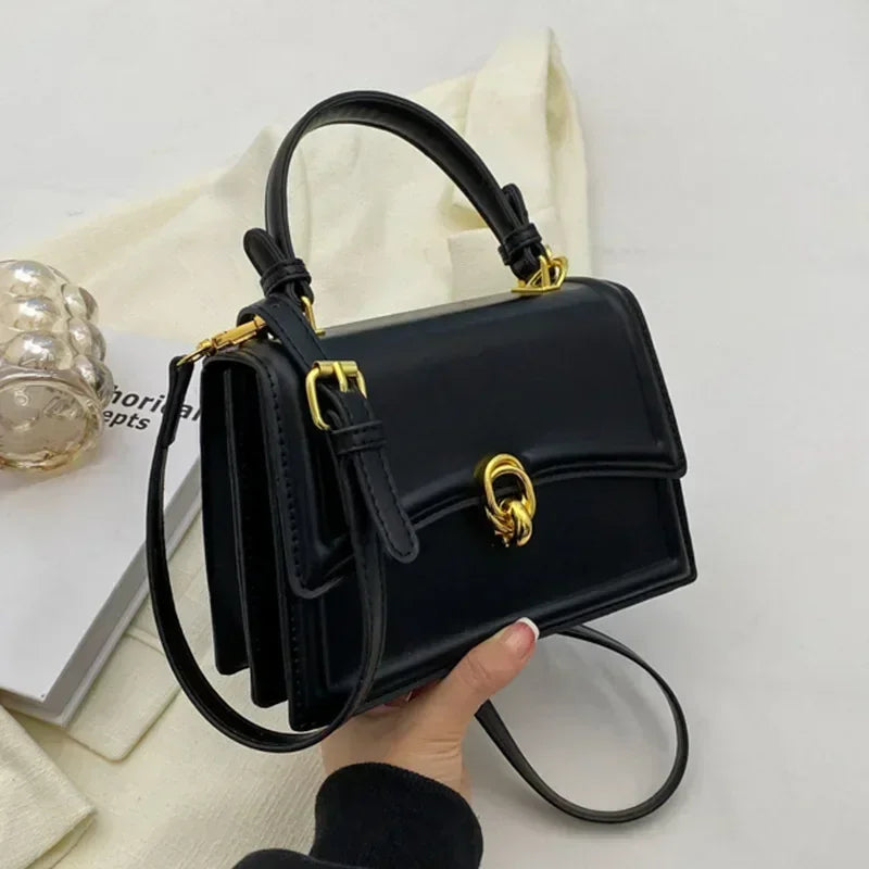 Vintage PU Leather Crossbody Bag