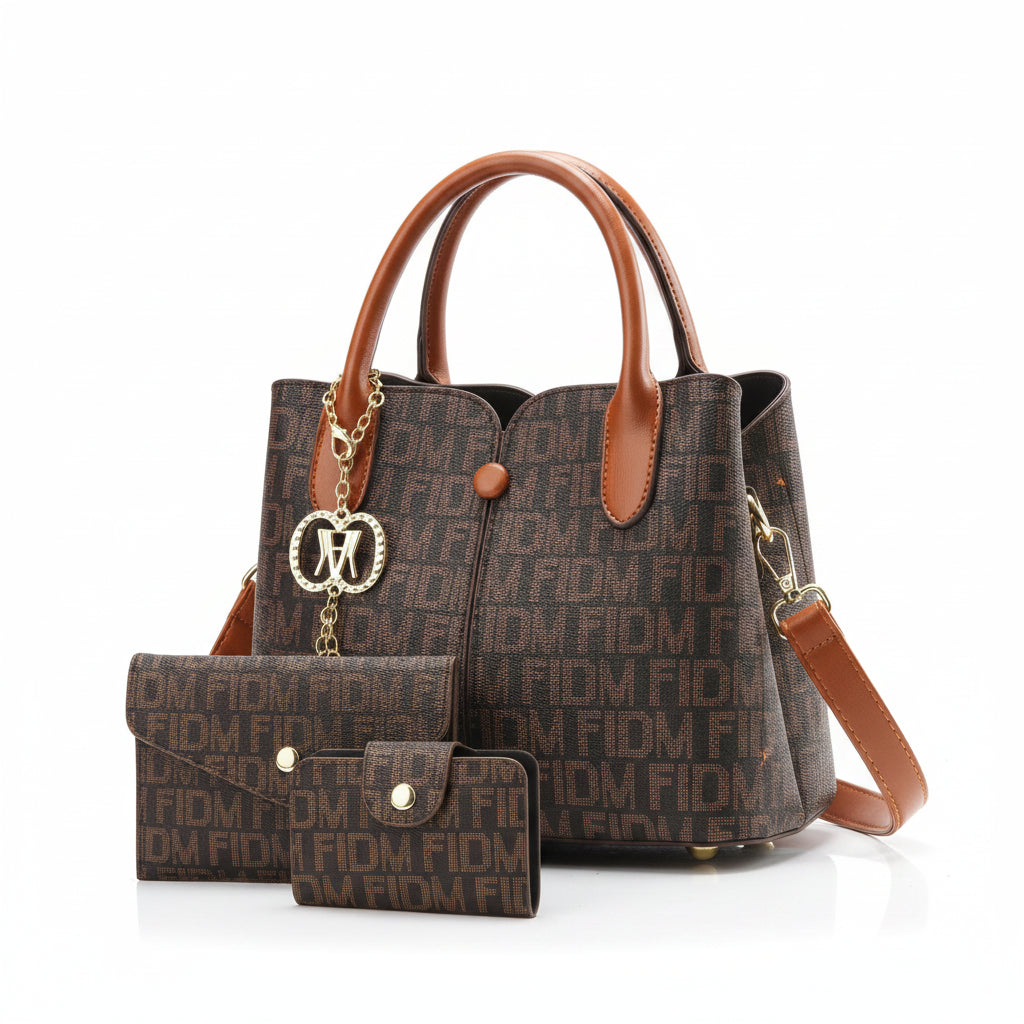 Elegant Luxury Printed 3-Piece Versatile Handbag Set