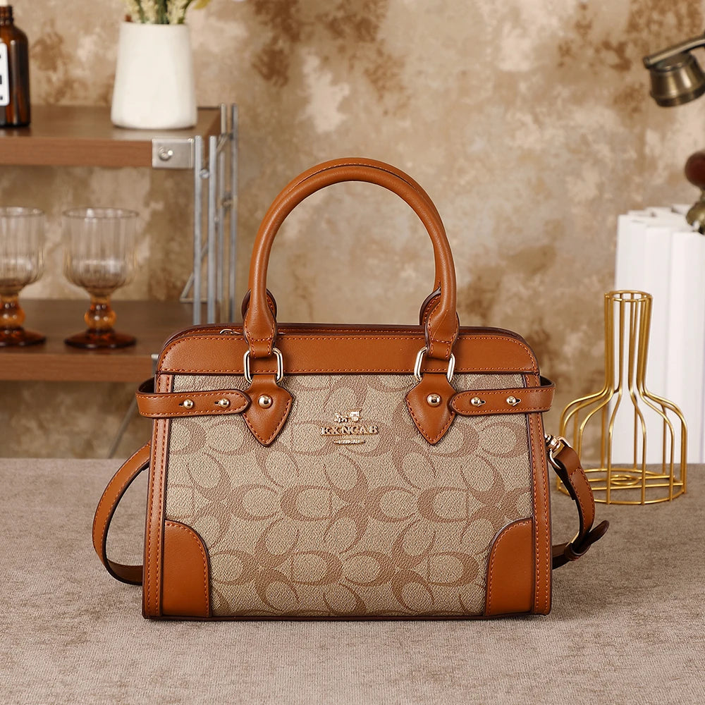 Color-blocked Crossbody Tote