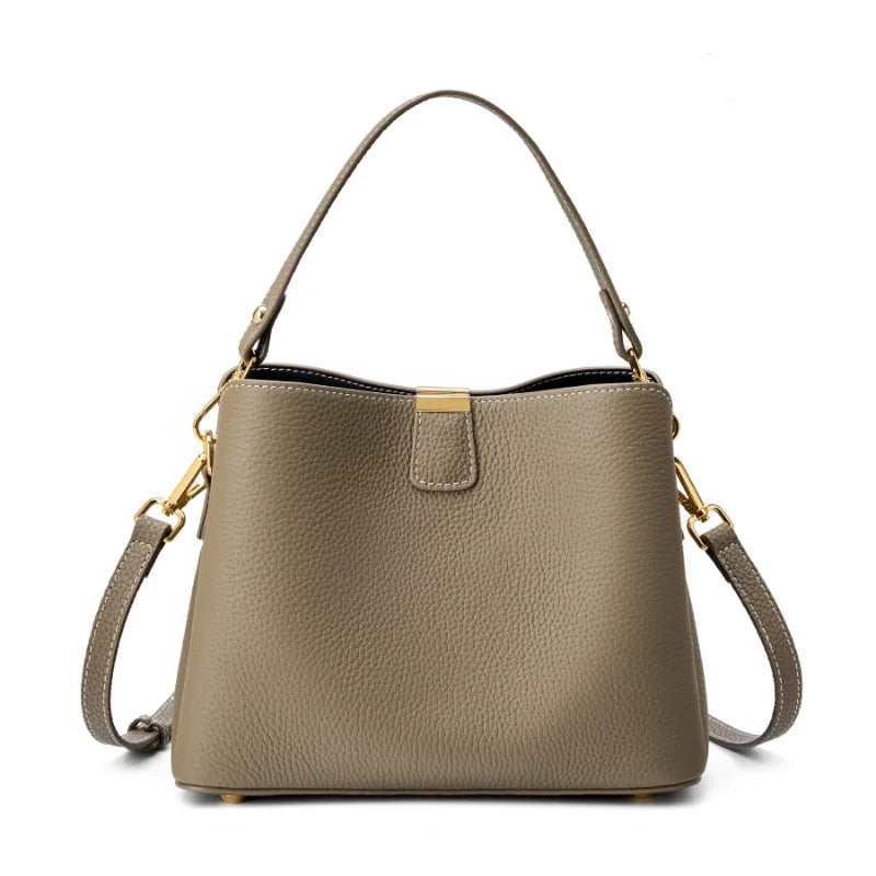 Aurora Genuine Leather Large Shoulder Bag