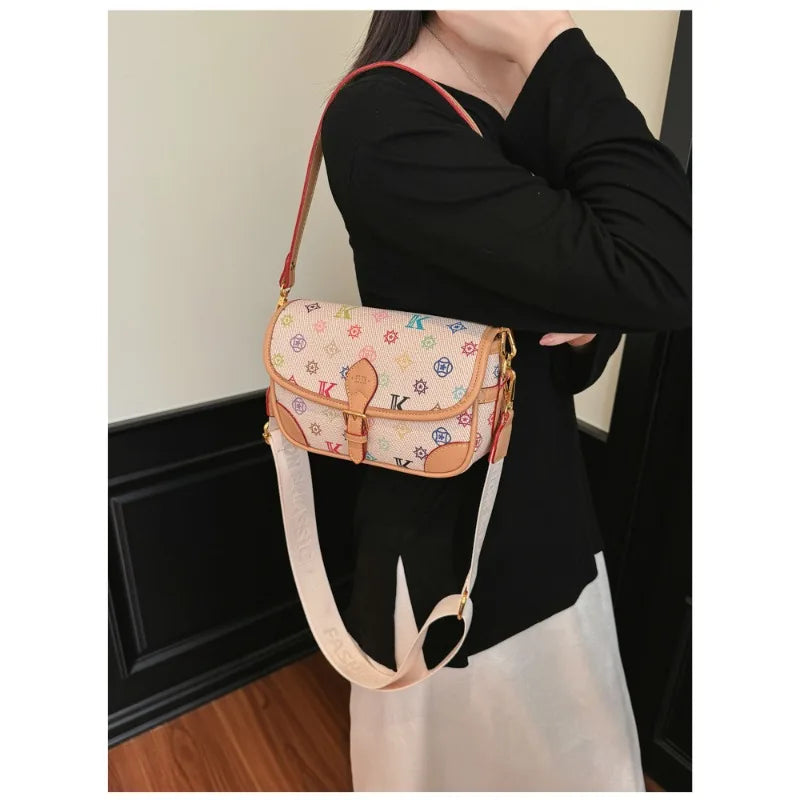 Vintage Floral Square Crossbody Bag