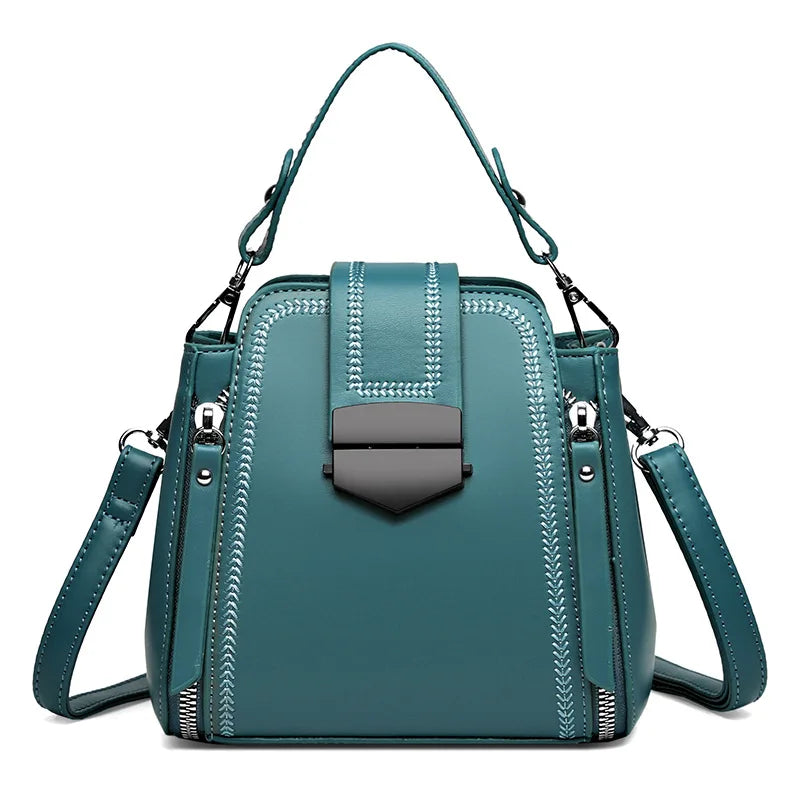 Stella Large Capacity Leather Crossbody Bag