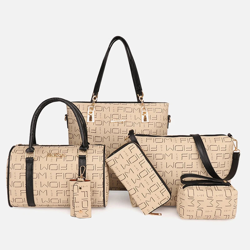 Premium Pahajim 6-Piece Tote & Crossbody Bag Set