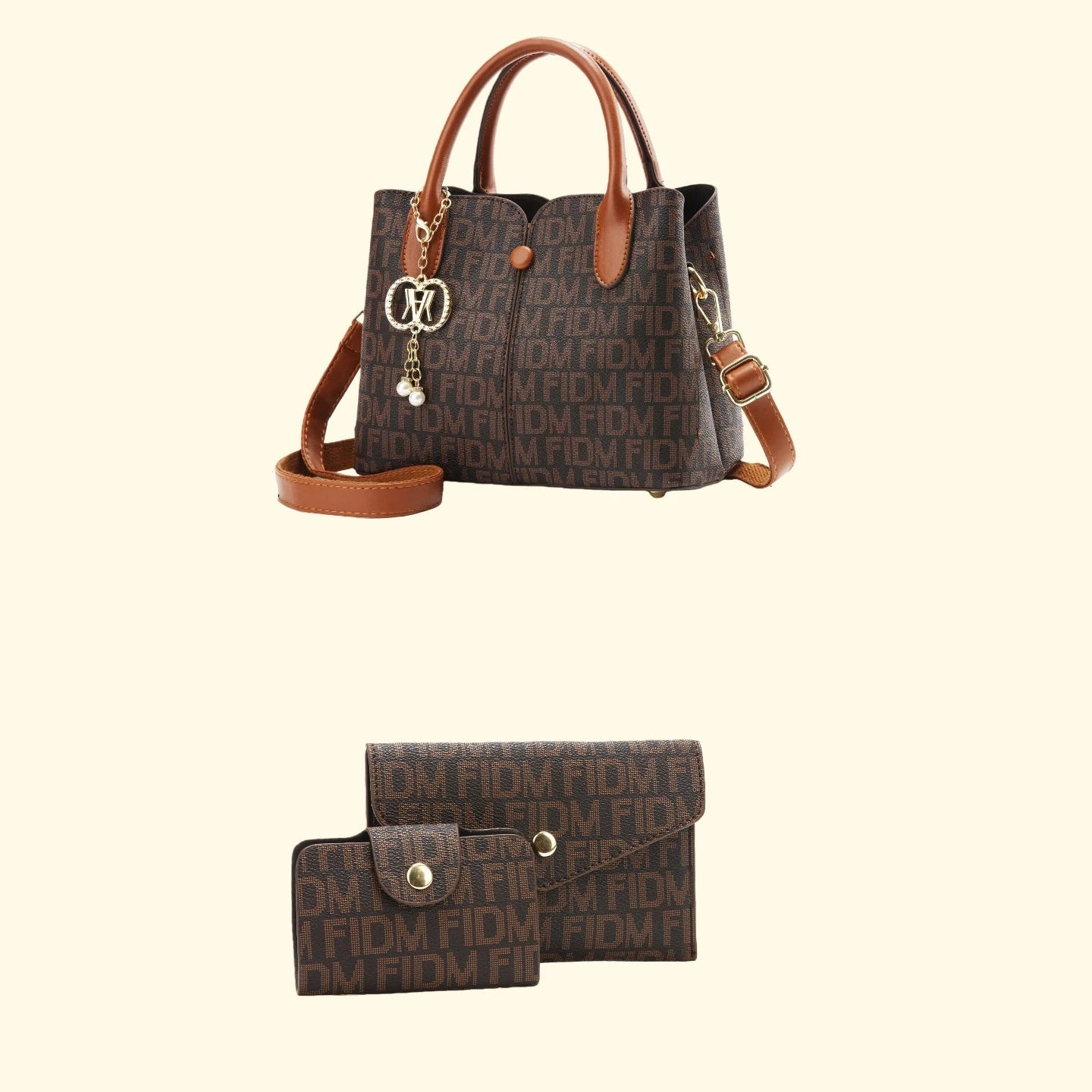 Elegant Luxury Printed 3-Piece Versatile Handbag Set