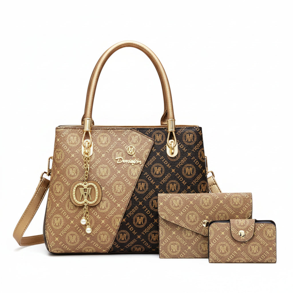 Premium luxuriöse bedruckte Pendler-Handtasche mit großem Fassungsvermögen