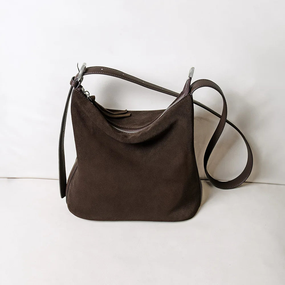Velvet-Matte Slouchy Tote