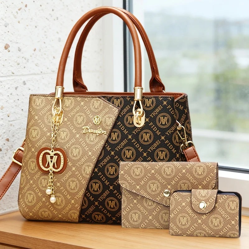 Premium luxuriöse bedruckte Pendler-Handtasche mit großem Fassungsvermögen