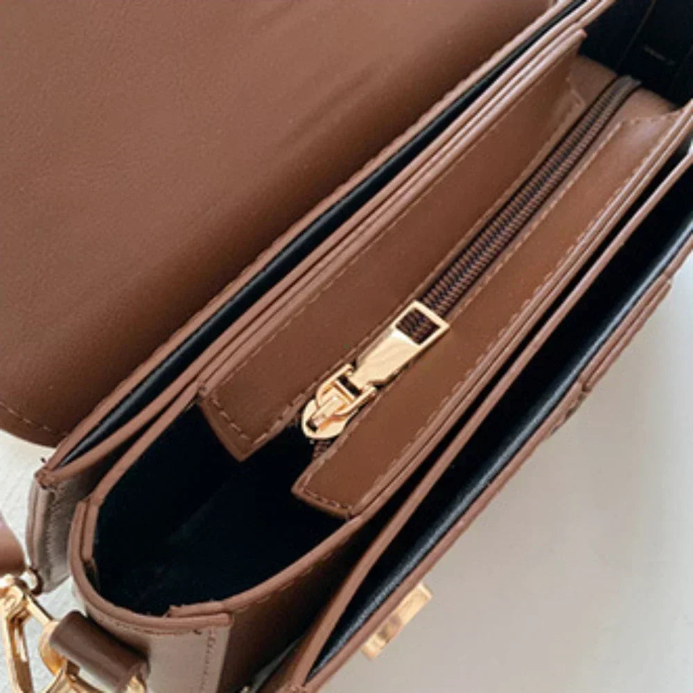Vintage PU Leather Crossbody Bag