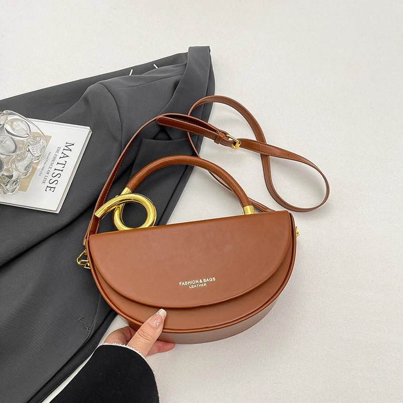 Semicircle Saddle Crossbody Bag