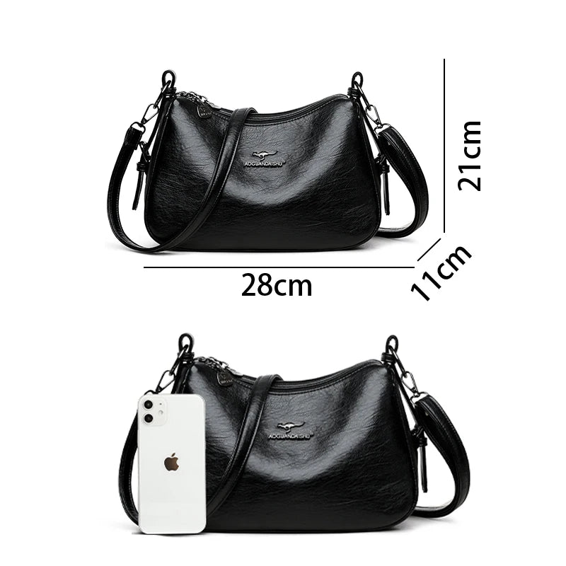Minimalist Leather Crossbody Bag