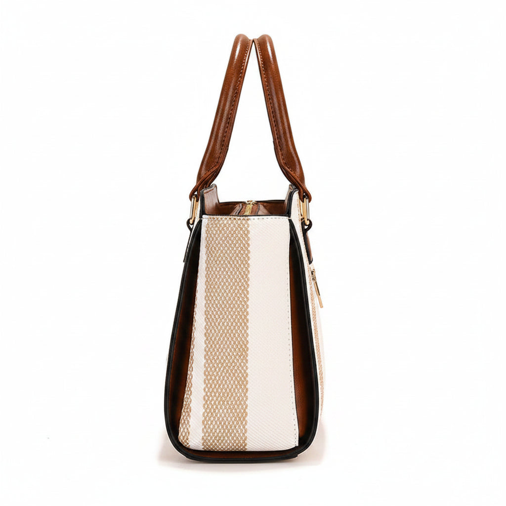 Premium Retro Striped Large Capacity Crossbody Combination Bag