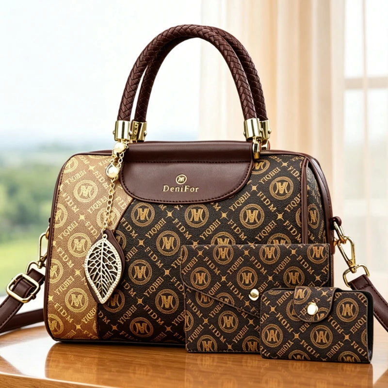 Borsa Boston pillow premium di lusso a tracolla e da spalla