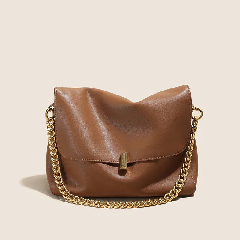Leather Chain Tote Bag