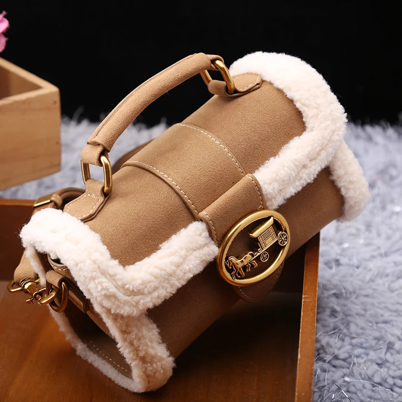 Plush Square Crossbody Bag Luxury