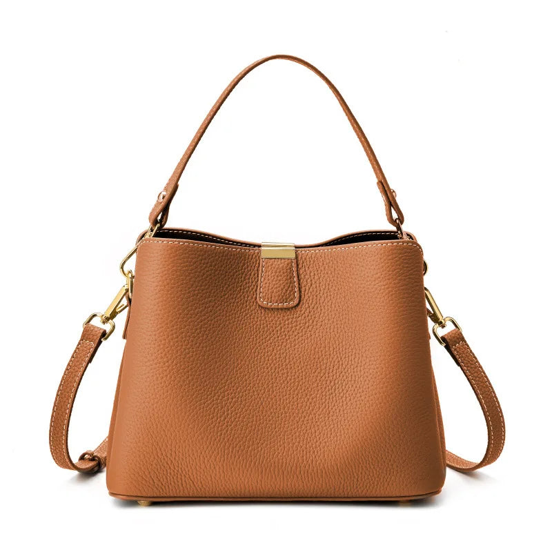 Aurora Genuine Leather Large Shoulder Bag