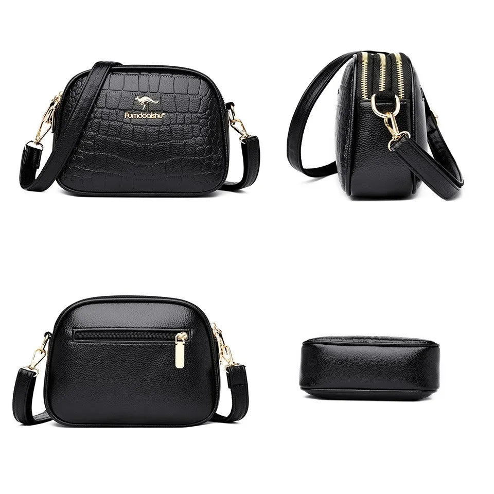 Crocodile Leather Crossbody Bag