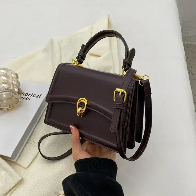 Vintage PU Leather Crossbody Bag