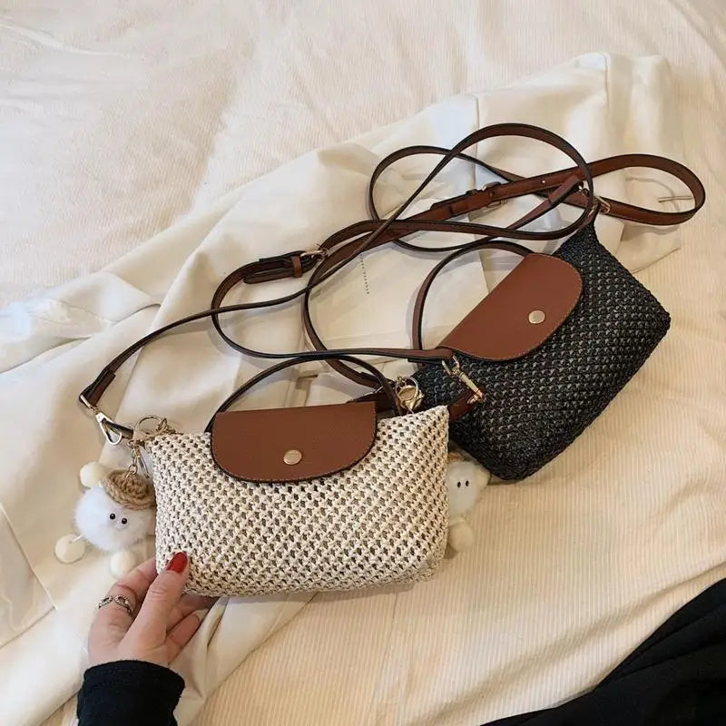 Straw Beach Crossbody Bag