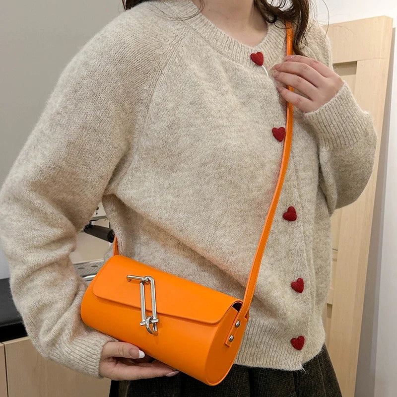 Green Orange Saddle Bag