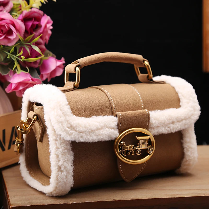 Plush Square Crossbody Bag Luxury