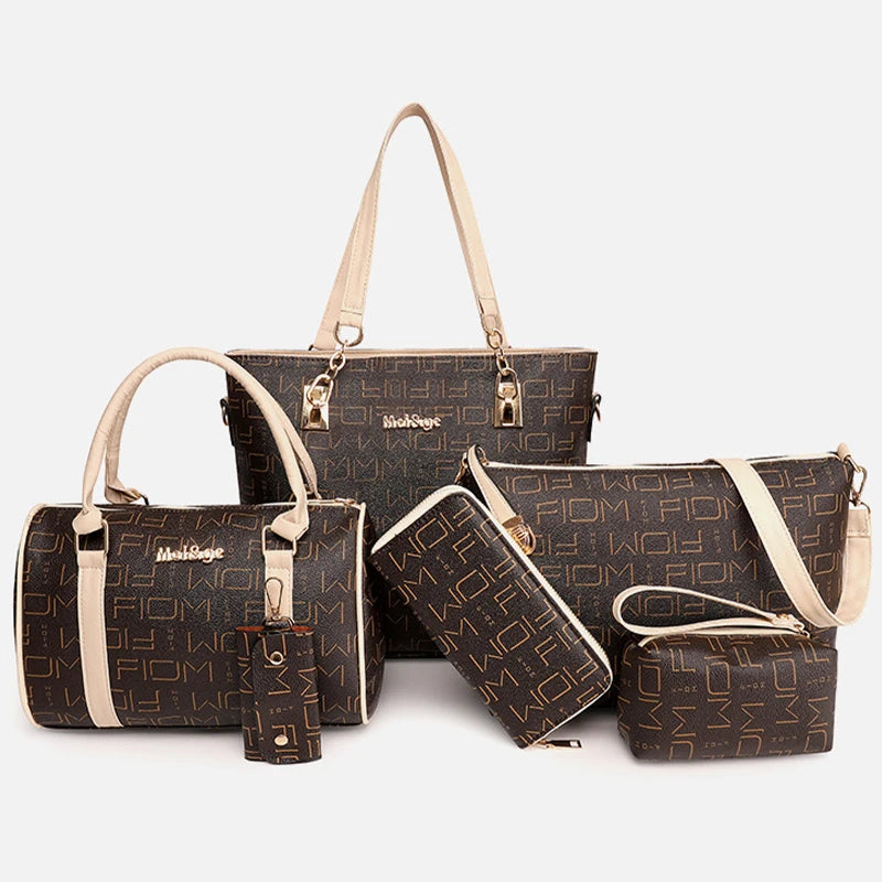 Premium Pahajim 6-Piece Tote & Crossbody Bag Set