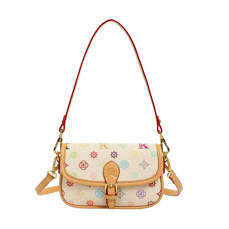 Vintage Floral Square Crossbody Bag