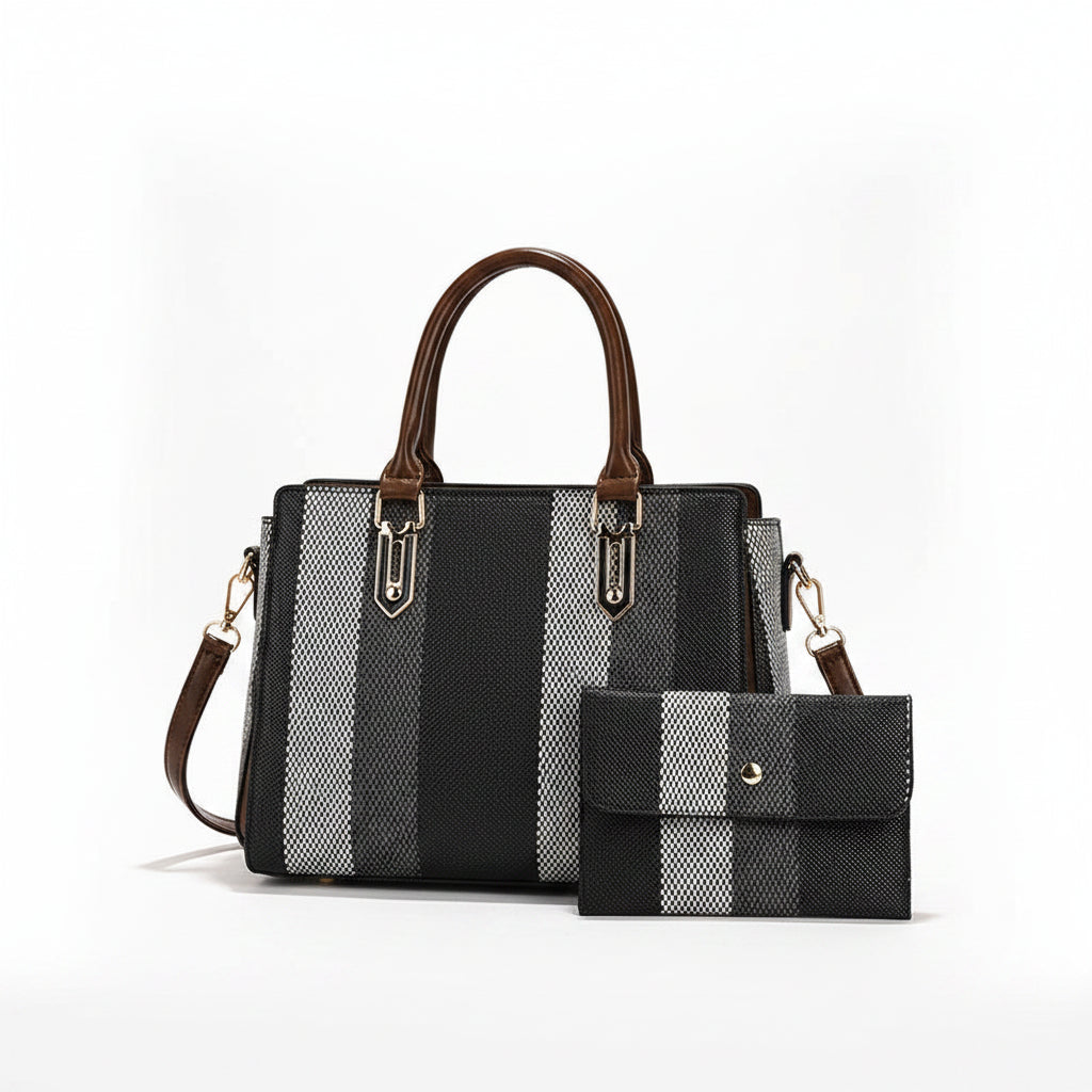 Premium Retro Striped Large Capacity Crossbody Combination Bag