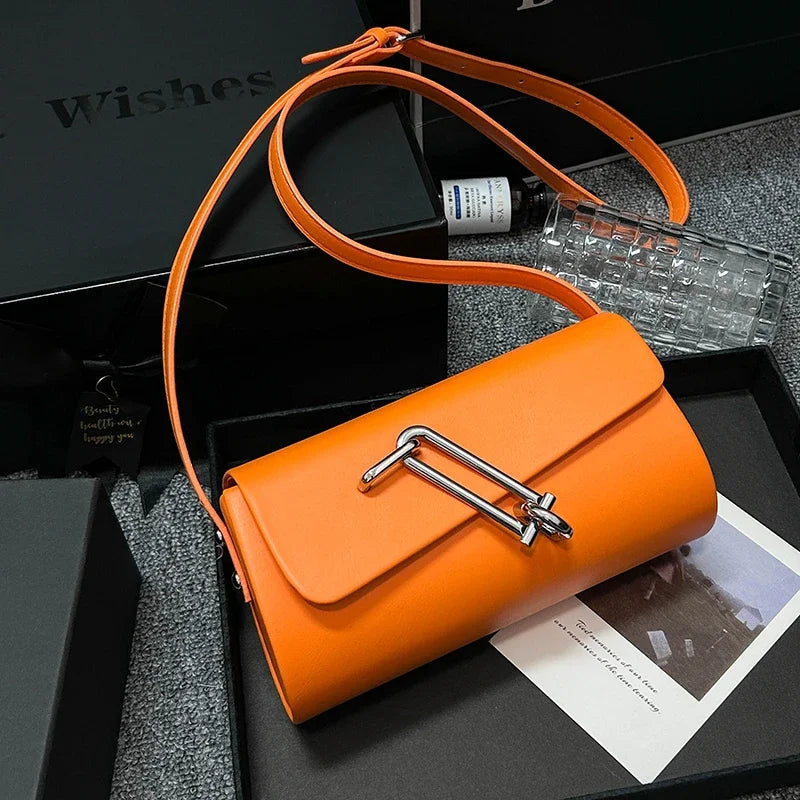 Green Orange Saddle Bag