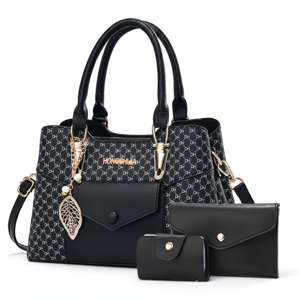 high-end textured large-capacity commuter tote bags, luxury women's bag series with color-blocking crossbody bags