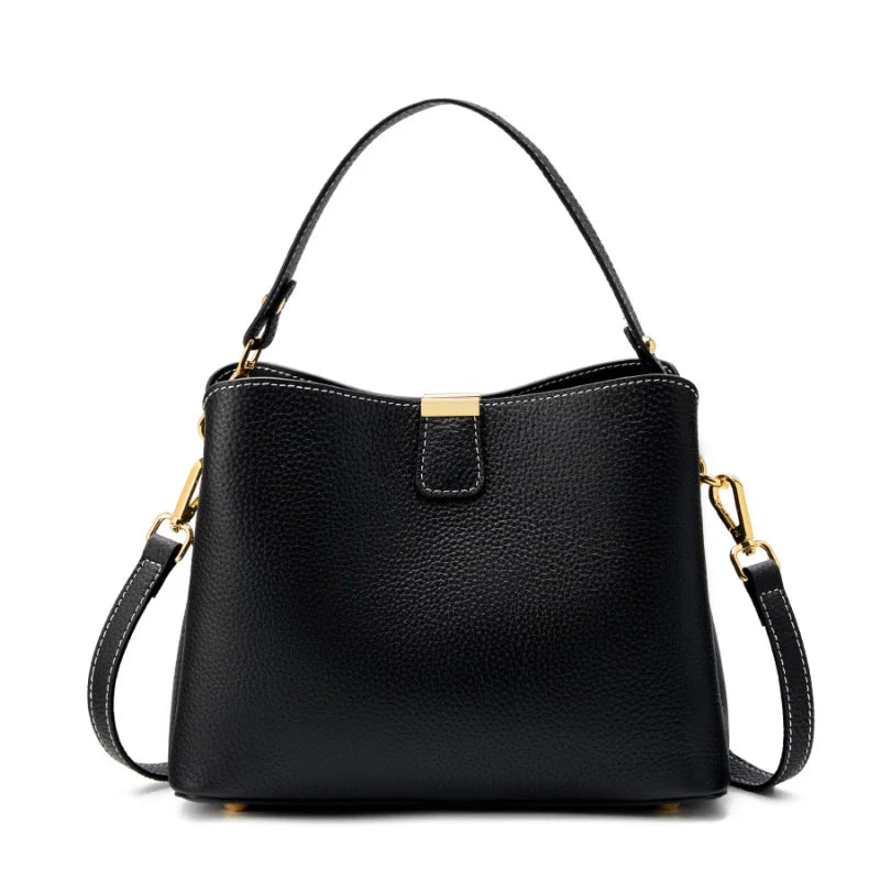 Aurora Genuine Leather Large Shoulder Bag