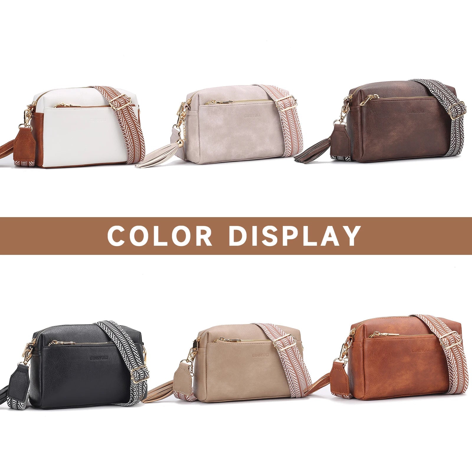 Zoe Large Capacity Square Crossbody Bag