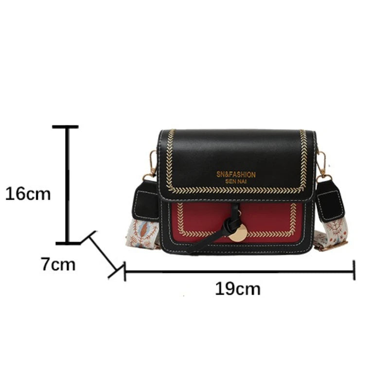 Contrasting Color Crossbody Bag