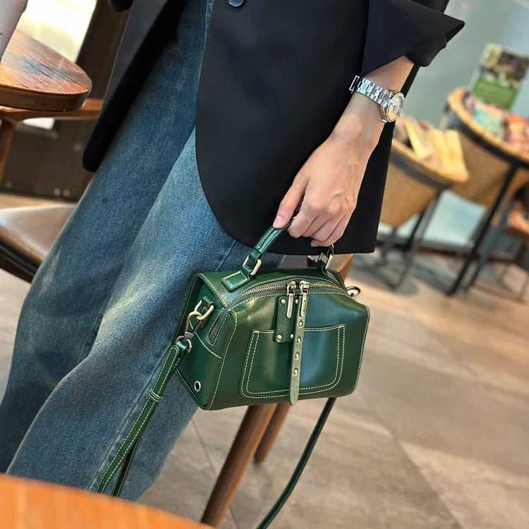 Retro Leather Crossbody Bag