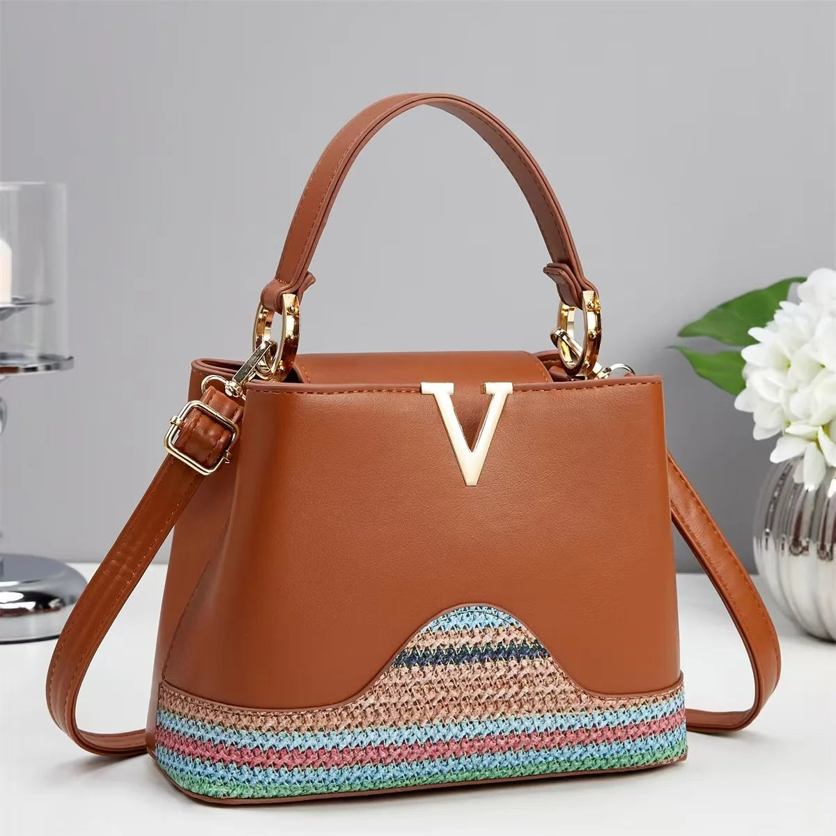 Sofia Luxury Monogram Shoulder Bag