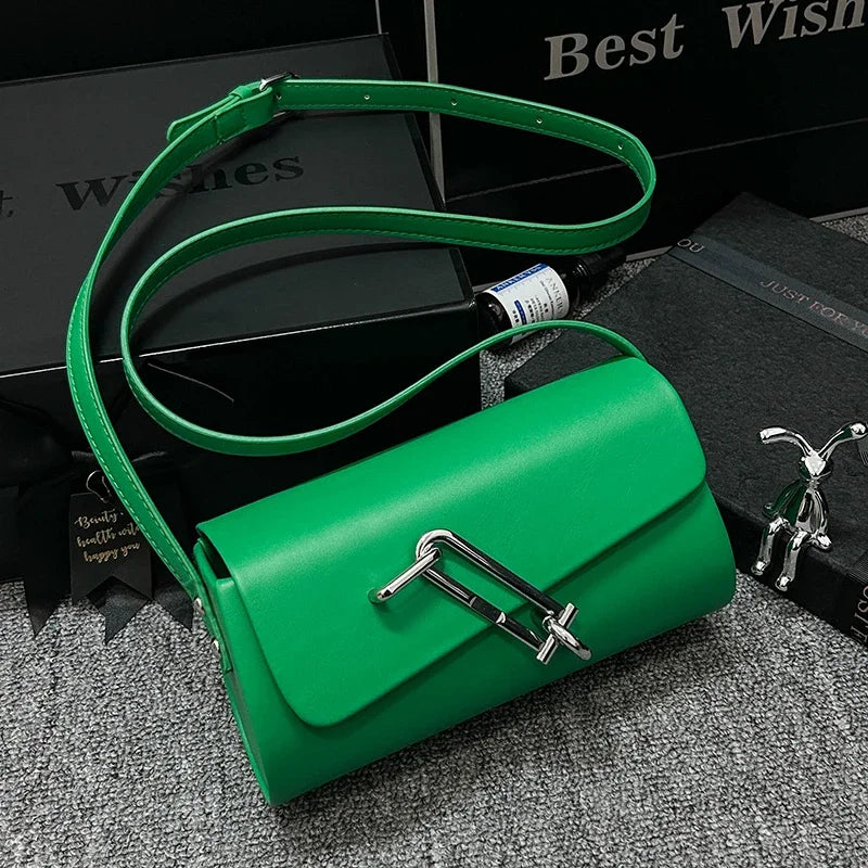 Green Orange Saddle Bag