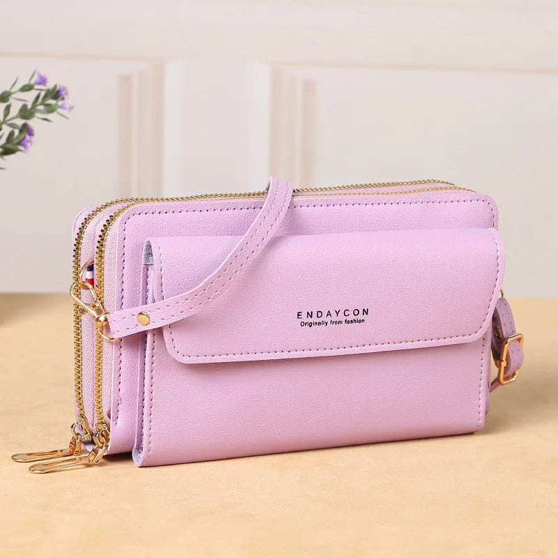 Double Zipper Crossbody Phone Bag
