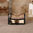 Contrasting Color Chain Bag