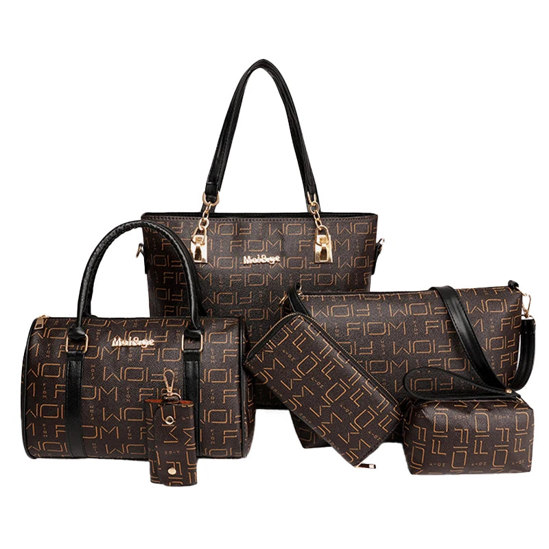 Premium Pahajim 6-Piece Tote & Crossbody Bag Set