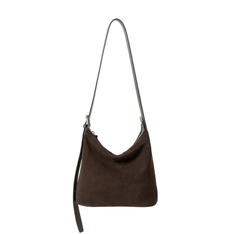Velvet-Matte Slouchy Tote