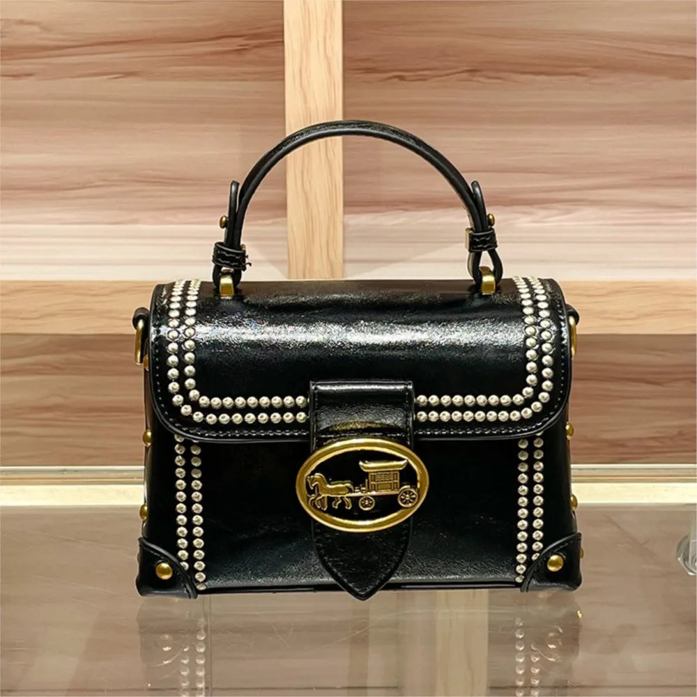 Retro Wide Strap Crossbody Bag