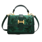 Embroidered Textured Crossbody Bag