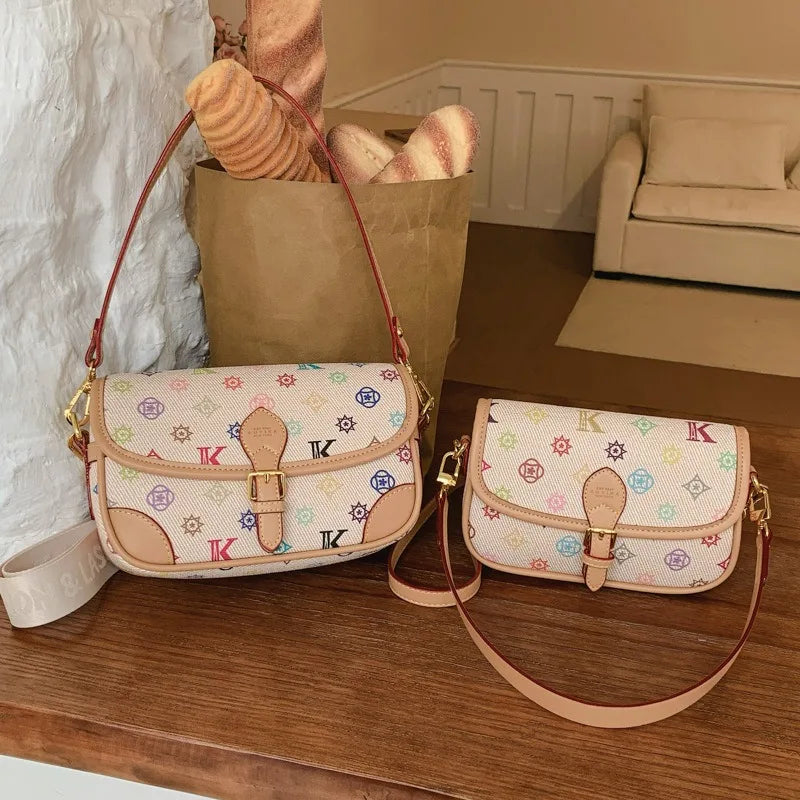 Vintage Floral Square Crossbody Bag