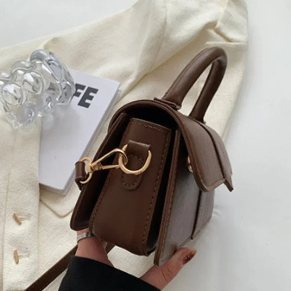 Vintage PU Leather Crossbody Bag