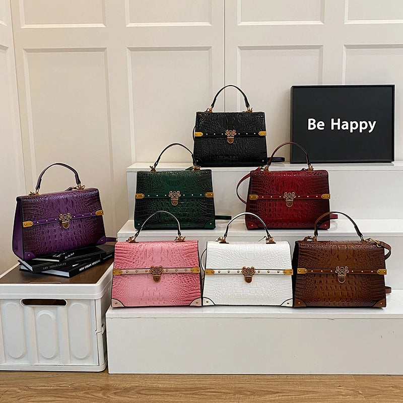Purple Square Crossbody Bag
