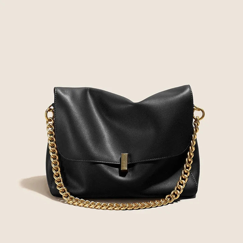 Leather Chain Tote Bag