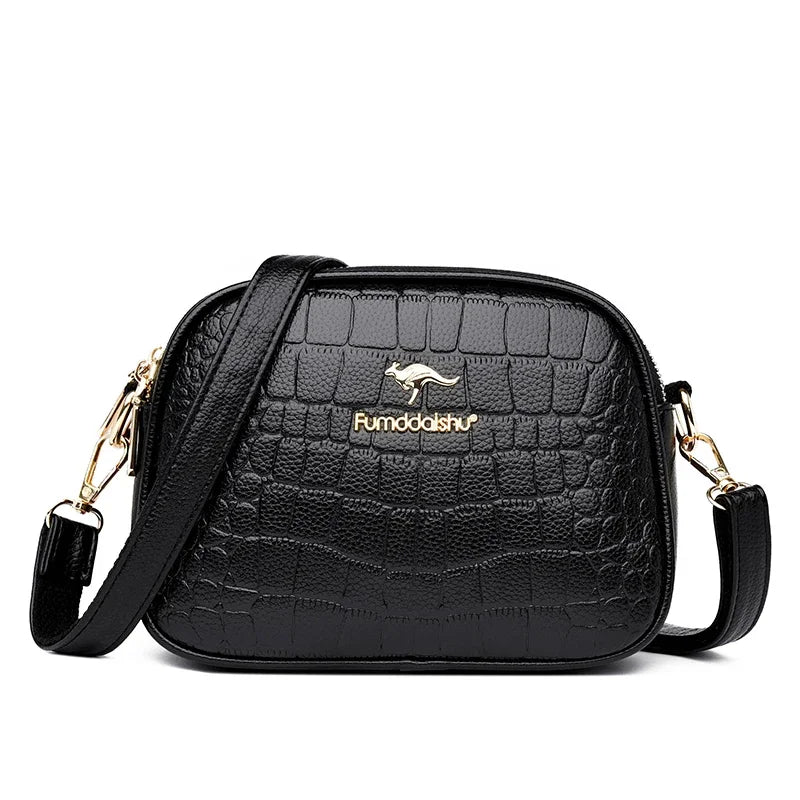 Crocodile Leather Crossbody Bag