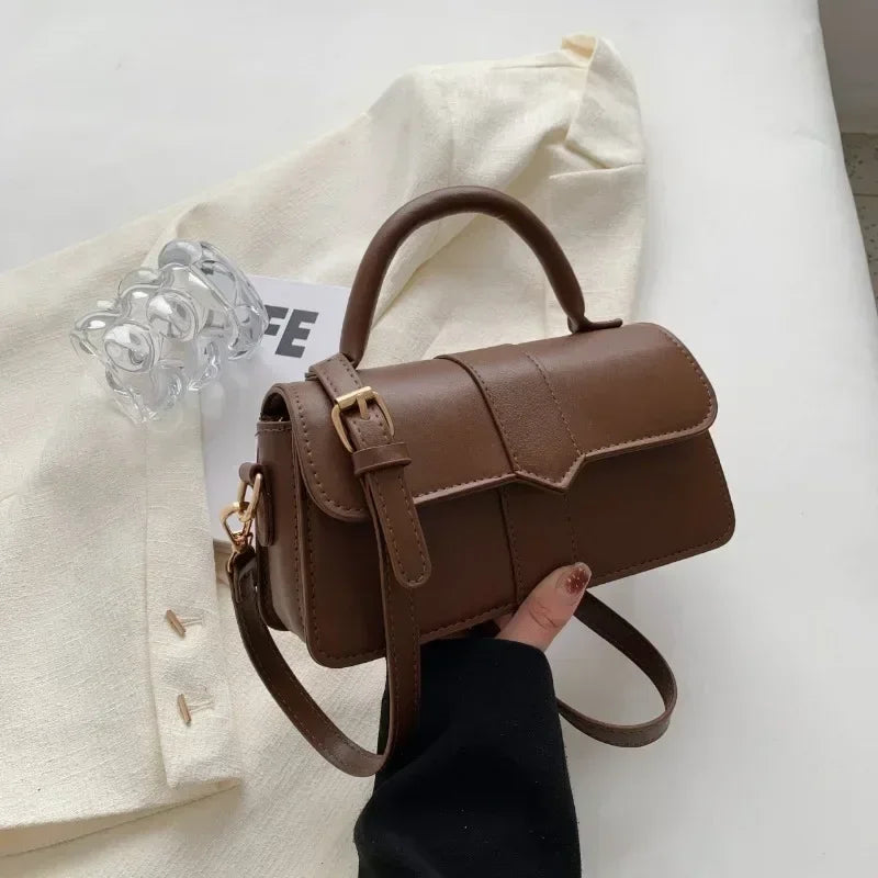 Vintage PU Leather Crossbody Bag