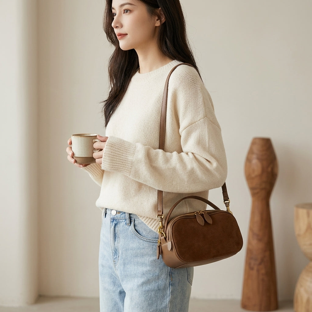 The Serene Slouchy Bag em uso por modelo